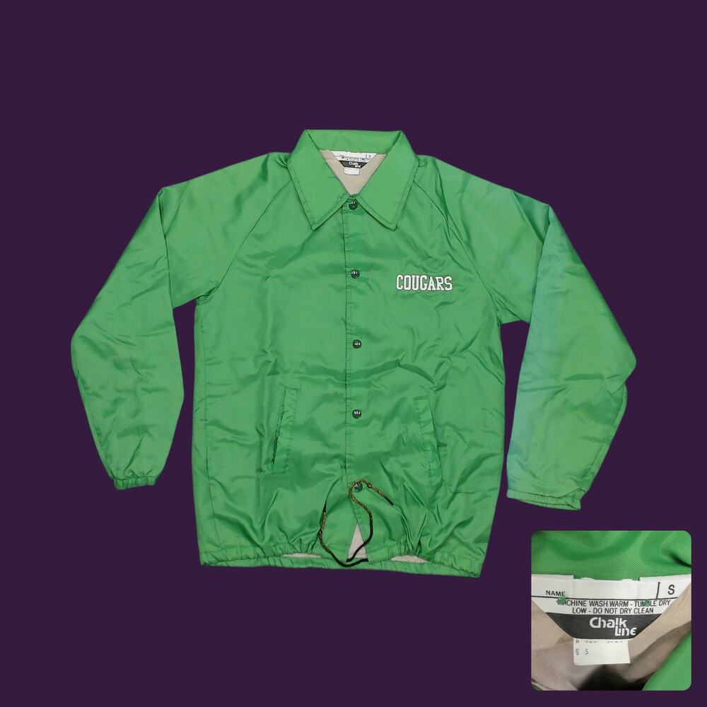 Vintage Chalk Line Oversized Green Coach Jacket Small